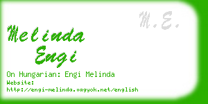 melinda engi business card